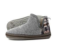 ARIAT Women's Western Bootie Warm Indoor & Outdoor Rubber Outsole Ankle Slipper, Charcoal Southwest, Small