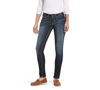 ARIAT Women's Outseam Ella R.E.A.L. Perfect Stretch S7 Skinny Jean Mid Rise, Slim Fit Denim, Celestial, 34