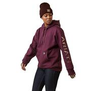 ARIAT Women's WMS Rebar Graphic Hood Ptnt Prpl/Pprcrn Sweatshirt, Potent Purple/Peppercorn, S