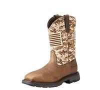 Ariat Work Men's Workhog Patriot Steel Toe Construction Boot, Earth/Sand Camo Print, 11 D US