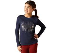 Ariat Youth Glitz Long Sleeve T Shirt - Navy - Size: Small