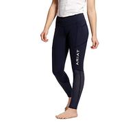 ARIAT Youth Kids Junior EOS Knee Patch Tights - Navy - Unisex - Wide waistband with zippered pocket in back Childrens Size - S