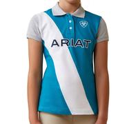 Ariat Youth Taryn Button SS Polo - Light Blue - Size: X Large