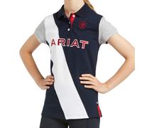 Ariat Youth Taryn Button SS Polo - Navy - Size: Medium