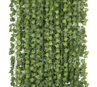 ARIATI 12 Pack 84 Feet Artificial Ivy Fake Vines for Room Decor Artificial Garland Ivy Plant Home Kitchen Party Wedding Wall Decoration