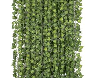 ARIATI 12 Pack 84 Feet Artificial Ivy Fake Vines for Room Decor Artificial Garland Ivy Plant Home Kitchen Party Wedding Wall Decoration