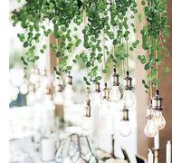 ARIATI 12 x Strands Total Length 84 Ft / 24 metre Crabapple Garland Fake Vines Artificial Ivy Leaves Plants Hanging Greenery Plant Garland for Bedroom Office Wall Decor Indoor Outdoors