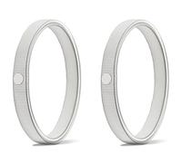 ARIATI 2PCS Metal Shirt Sleeve Holders - Adjustable Anti-Slip Elastic Armbands for Men & Women, Stretchy Sleeve Garters for Shirts, Uniforms, and Formal Wear (Silver)