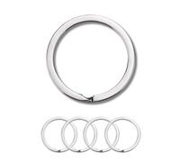 ARIATI 4 Pack 32mm Heavy Duty Key Rings, Strong Metal Split Rings for Keychains, Car Keys & Home Keys, Secure Keyring Hoops for Everyday Use