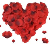 ARIATI 500pcs Dark Red Rose Petals for Bedroom, Artificial Rose Flowers, No-Taste Emulation Silk Rose Petals for Romantic Scenes Wedding, Birthday, Home Decoration, Waterproof and Do Not Fade