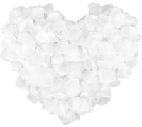 ARIATI 500pcs White Rose Petals for Bedroom, Artificial Rose Flowers, No-Taste Emulation Silk Rose Petals for Romantic Scenes Wedding, Birthday, Home Decoration, Waterproof and Do Not Fade