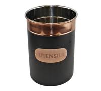 ARIATI Black And Copper Vintage Kitchen Utensil Storage Holder Caddy Storage Holder Stunning Utensil Cutlery Organiser Pot Spatula Holder for Countertop