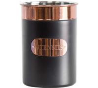 ARIATI Black And Copper Vintage Kitchen Utensil Storage Holder Caddy Storage Holder Stunning Utensil Cutlery Organiser Pot Spatula Holder for Countertop