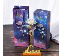 ARIATI Galactic Multicolored Rose with Love Stand for Mother from Son or Daughter. Perfect for Mother's Day, Birthdays, Anniversaries - Suitable for Moms, Wives, Daughters, Grandmothers