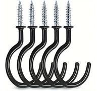 ARIATI Pack of 8 pcs Metal Ceiling Hooks 2.9 Inch Multipurpose Vinyl Coated Screw-in Wall Hooks for Hanging Plants, Cups, Utensils, Lights and Stuff Great for Indoor & Outdoor Use