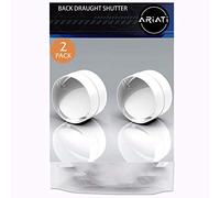 Ariati UK 2 x Pack Connector with Backdraught Shutter Flap 100mm - 4-inch Non-Return Valve Damper Flap to Connect Duct Pipe or Flexible Ducting Hose Backdraft Stopper