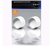 ARIATI UK 2 x Pack Connector with Backdraught Shutter Flap 125mm - 5-inch Non-Return Valve Damper Flap to Connect Duct Pipe or Flexible Ducting Hose Backdraft Stopper