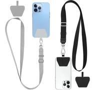 ARIATI Universal Phone Lanyard Strap with Adjustable Neck Lanyards and Patches - 2 Pack Phone Tether Holder for All Smartphones - Secure, Hands-Free Mobile Chain Compatible with Most Cases