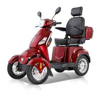 ARIBECA Hygieia A7 4-wheel senior mobility scooter, electric mobility scooter for rough terrain, with under-seat storage, front headlight and rear brake light. Comes fully assembled and ready to use.