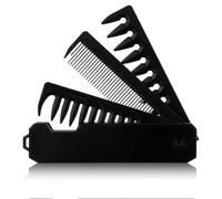 Aribliseza Folding Comb, Blend Butterfly Comb, Beard Straightener for Men, Pocket Comb, Curling Comb for Hair, Beard and Moustache