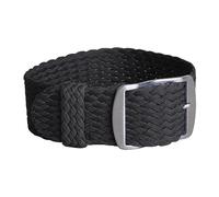 ARICCI MAMA'S PEARL 14-22mm Nylon Watchband Canvas Fabric Woven Bracelet Fit For Perlon Watch Band Strap One Piece Wristband 14mm 16mm 18mm 20mm 22mm(Black,18mm)