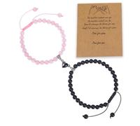ARICHDUDE Matching Bracelets for Couples,Love Friendship His and Hers Magnetic bracelets Natural Stone Beaded Bracelets Women Men for Valentine's Day Daily Gifts(with Gift Card and Gift Box)