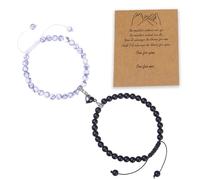 ARICHDUDE Matching Bracelets for Couples,Love Friendship His and Hers Magnetic bracelets Natural Stone Beaded Bracelets Women Men for Valentine's Day Daily Gifts(with Gift Card and Gift Box)