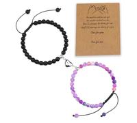 ARICHDUDE Matching Bracelets for Couples,Love Friendship His and Hers Magnetic bracelets Natural Stone Beaded Bracelets Women Men for Valentine's Day Daily Gifts(with Gift Card and Gift Box)
