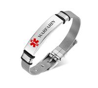 ARICHDUDE Medical Alert Bracelet for Women Men Medical Emergency ID Bracelet ID with Free Laser Engraving Stainless Steel