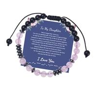 ARICHDUDE To My Daughter Bracelet, I Love You Morse Code Bracelet Birthday Back to School Graduation Christmas Gifts for Daughter