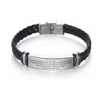 ARICHDUDE To My Son Bracelet from Mum Dad, Inspirational Braided Leather Stainless Steel Bracelet, Son Gifts from Mum Dad