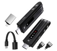 ARICHOMY Wireless HDMl Transmitter and Receiver, Plug & Play Portable Wireless HD Extender HDMl Kit with LED Screen, Support 4K 2.4/5G 165Ft, for Laptop/PC/TVBox/Camera/Projector