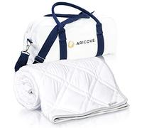 Aricove Cooling Weighted Blanket, 15 lbs, Full/Twin Size for Adults, Luxury Heavy Blanket in Silky Soft Bamboo, 48x72 inches, Machine Washable, White