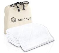 Aricove Cooling Weighted Blanket for Adults, 30lbs, Queen/King Size, 80x87 inches, Silky Soft Bamboo Viscose, Machine Washable, White