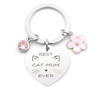Aridantrp Cat Mum Gifts Cat Mum Keyring Cat Gifts For Women Mothers Day Gifts From The Cat Keyring Cat Mom Gifts Cat Lovers Gifts For Women Cat Mum Keychain Best Cat Mum Ever