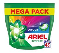 Ariel 3in1 PODS, Washing Liquid Laundry Detergent Capsules 86 Washes (43 x 3), Colour, Stain & Odour Removal in 1 Wash, Fast Dissolving Even In Cold