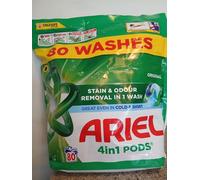 Ariel 4 in 1 Pods Original, Laundry Detergent, Stain and Odour Removal, 80 Washes