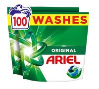 Ariel 4in1 PODS®, Washing Liquid Laundry Detergent Capsules, 100ct | 100 Washes, Original, Stain & Odour Removal in 1 Wash, Great Even in Cold & Short