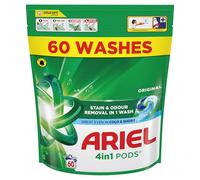 Ariel 4in1 PODS®, Washing Liquid Laundry Detergent Capsules 120 Washes, Original, Stain & Odour Removal in 1 Wash, Great Even In Cold & Short