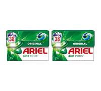 Ariel 4in1 PODS®, Washing Liquid Laundry Detergent Capsules 38 Washes, Original, Stain & Odour Removal in 1 Wash, Great Even In Cold & Short (Pack of 2)