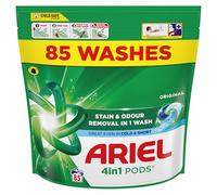 Ariel 4in1 PODS®, Washing Liquid Laundry Detergent Capsules 85 Washes, Original, Stain & Odour Removal in 1 Wash, Great Even In Cold & Short