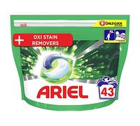 Ariel All-in-1 Pods +OXI Stain Removers Washing Liquid Capsules, 43 Washes green