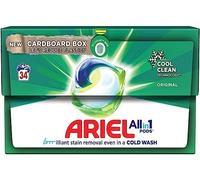 Ariel All-in-1 Pods, Washing Liquid Laundry Detergent Tablets and Capsules 34 Washes, Original, Brilliant Stain Removal Even In A Cold Wash