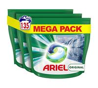 Ariel All-in-1 PODS Washing Liquid Laundry Detergent Tablets/Capsules, 135 Washes (45 x 3), Original, Brilliant Cleaning Even In A Cold Wash