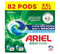 Ariel Allin1 PODS Liquid Detergent Capsules 82 Washes, Universal+, Stain Away Power from the First Wash, Even in Cold Water