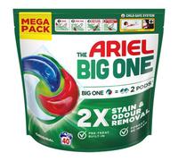 Ariel The Big One PODS, Washing Liquid Laundry Detergent Capsules 40 Washes, Original, 2X Stain & Odour Removal, Fast Dissolving Even in Cold