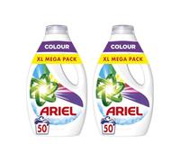 Ariel Colour Washing Liquid, 1650 ml, 50 Washes, XL Mega Pack, Pack of 2