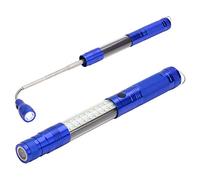 Ariel EDGE Telescoping Flexible Extensible 3 LED Flashlight, 5 Pound Magnet Telescopic Extending Torch Work Light Tool (Max Length 22.5 Inch),3 AAA Batteries Included(Color Blue)