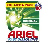 Ariel Fast Dissolving Washing Powder Laundry Detergent 4.4kg, 80 Washes, Original, Fast Dissolving Even In Cold, With Anti-Residue Technology