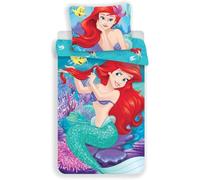 Ariel Girl Duvet Cover 140x200 + Pillowcase 70x90 100% Cotton Turquoise